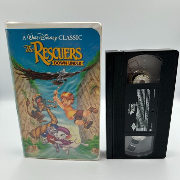 The Rescuers Down Under VHS 1990 Walt Disney Classic Animated Family Adventure - Picture 3 of 3